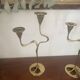 Pair of organic brass candlesticks