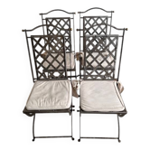 Set of 4 handcrafted steel chairs