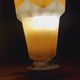Art Deco wall lamp in porcelain and sandblasted glass, 1940s