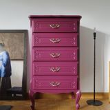 Vintage plum chest of drawers