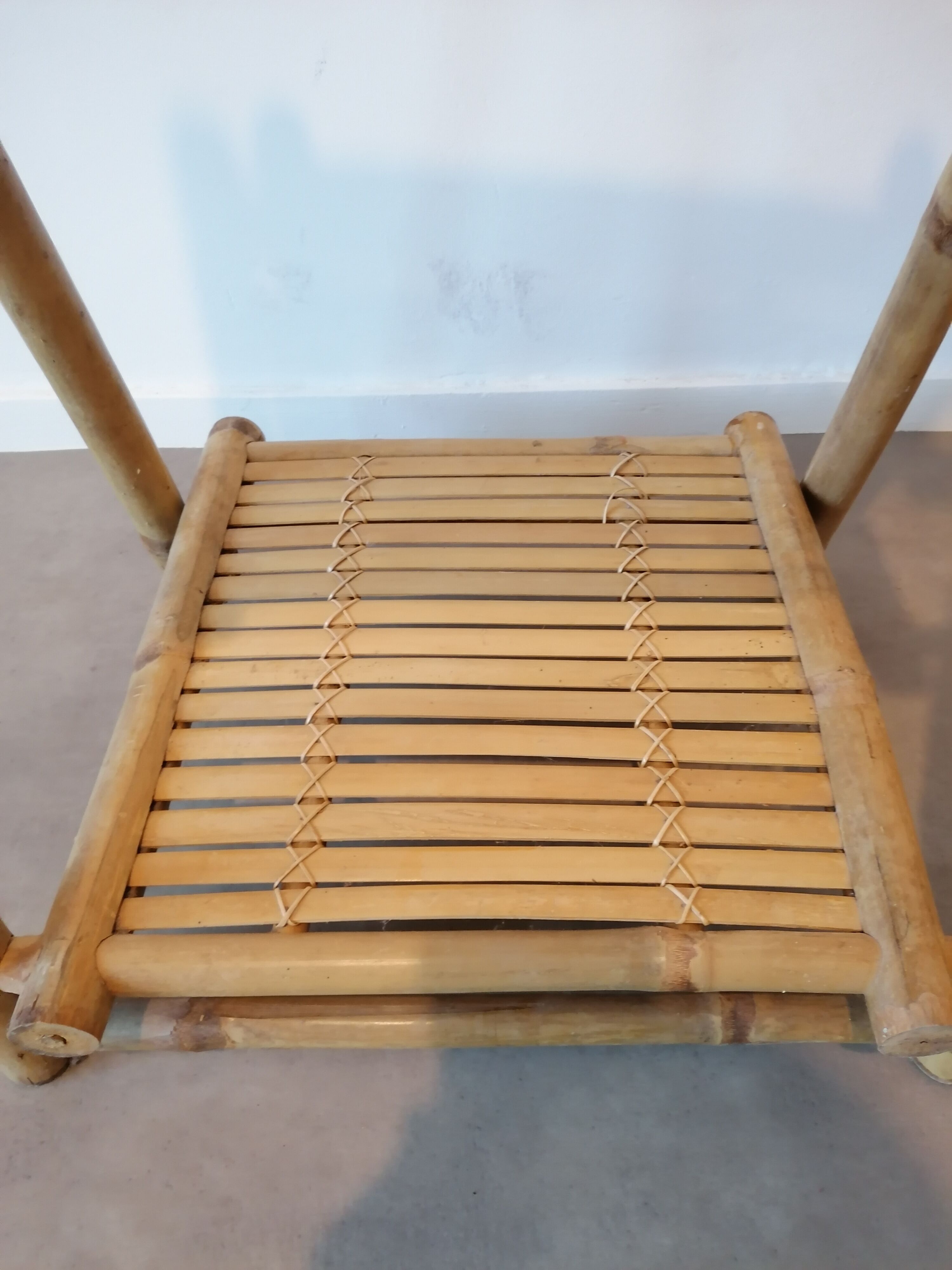 Bamboo Shelf -3 Tablets - foldable - Vintage 80s