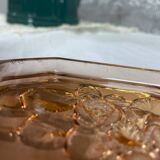 Cendrier verre rosé octogonal esprit art déco