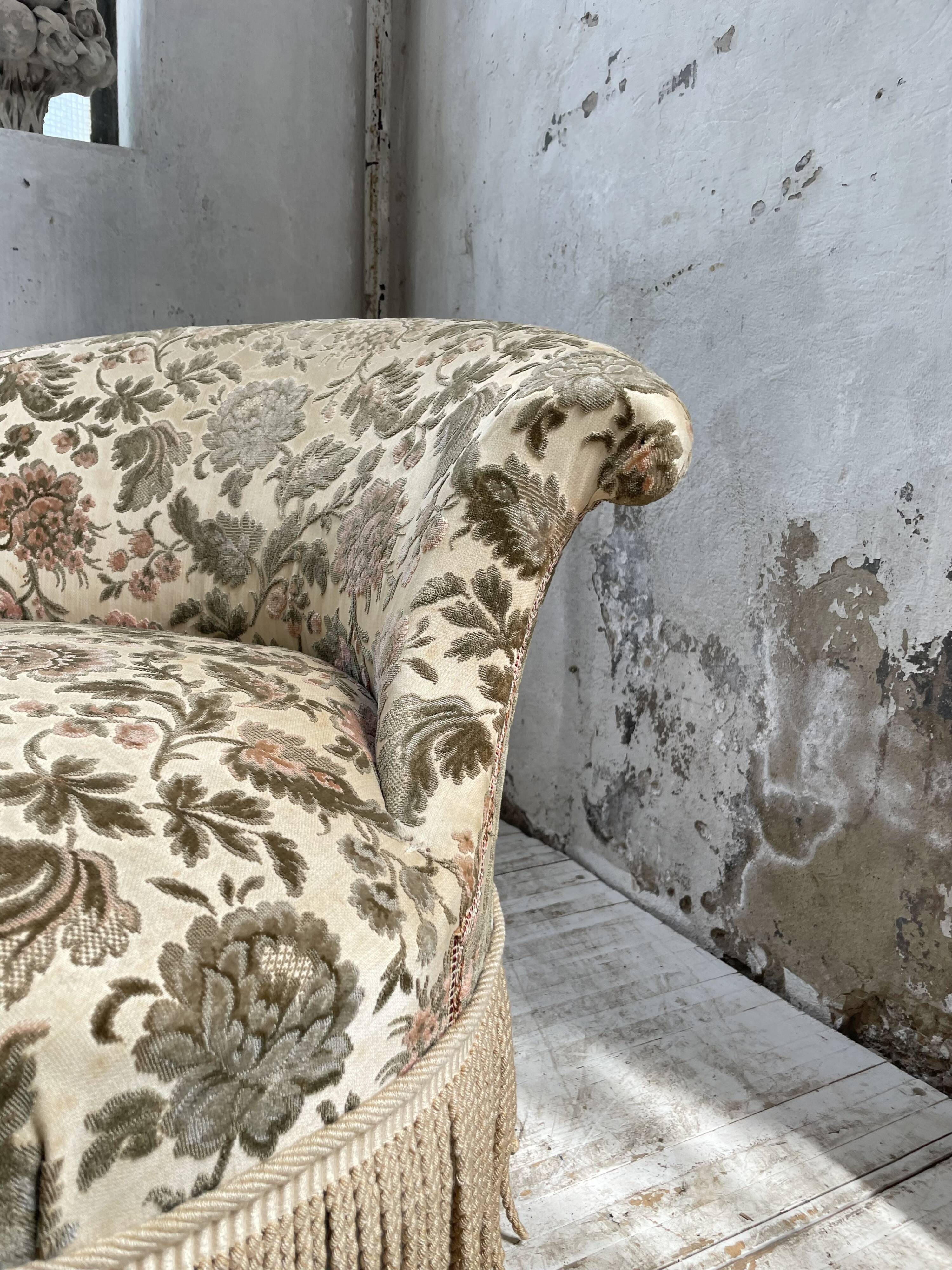 Fauteuil napoléon fleuri XIXème