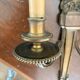 Antique Pair of Gilded Bronze Wall Lights Empire Louis XVI Acanthus Leaf 19th Century