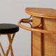 Rattan bar and stools, France 1960s, set of 3