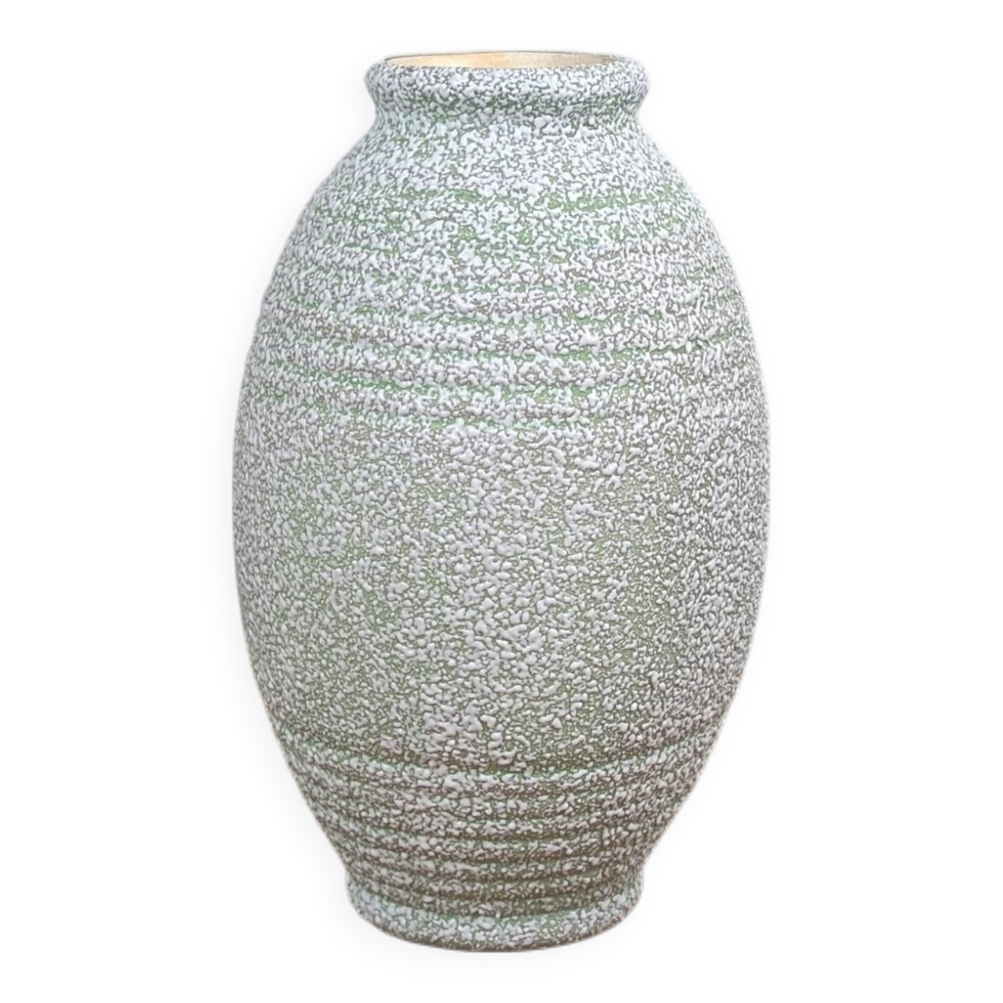 ODYV Vase in Glazed Mint Green Ceramic Art Deco 1930s