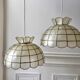 Pair of mother-of-pearl and brass suspensions 60-70s