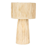Natural raffia lamp height 42,5cm