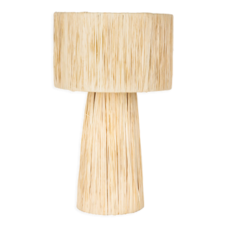 Natural raffia lamp height 42,5cm