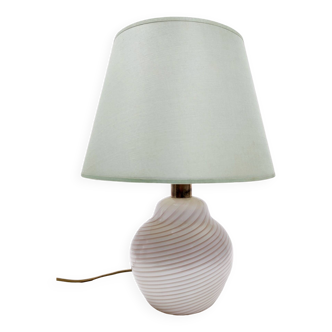 Lampe de table en verre de Murano rose par Lino Tagliapietra Produite par Paf, Italie, années 1980