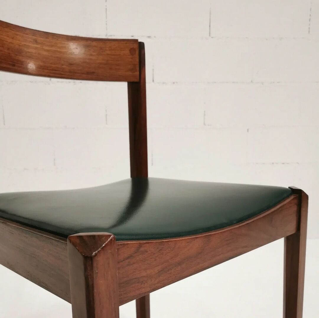 Set of 6 italian rosewood chairs, gessef, 1960