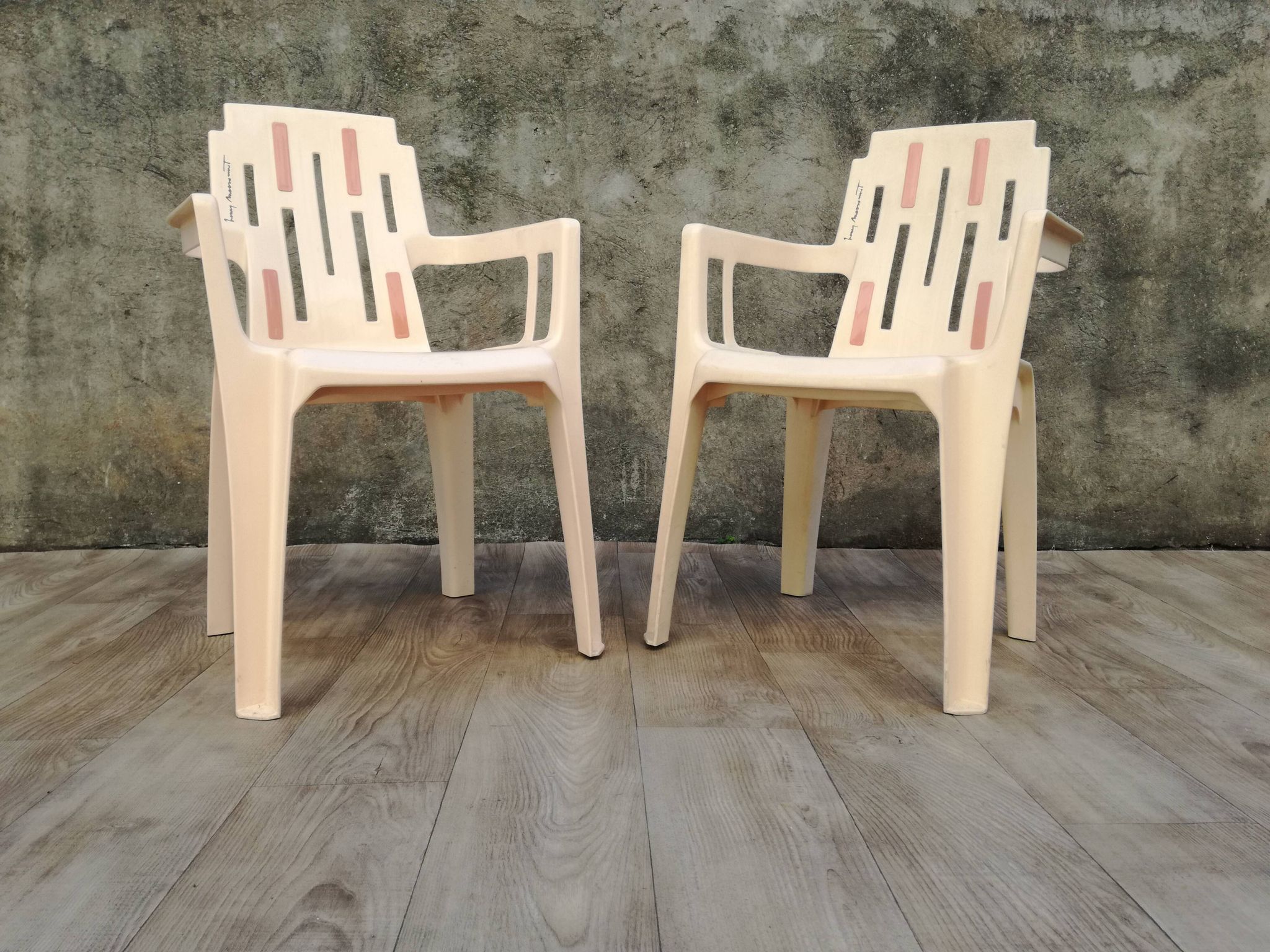 Pair of garden chairs by Pierre Paulin for Henry Massonnet, 1960s