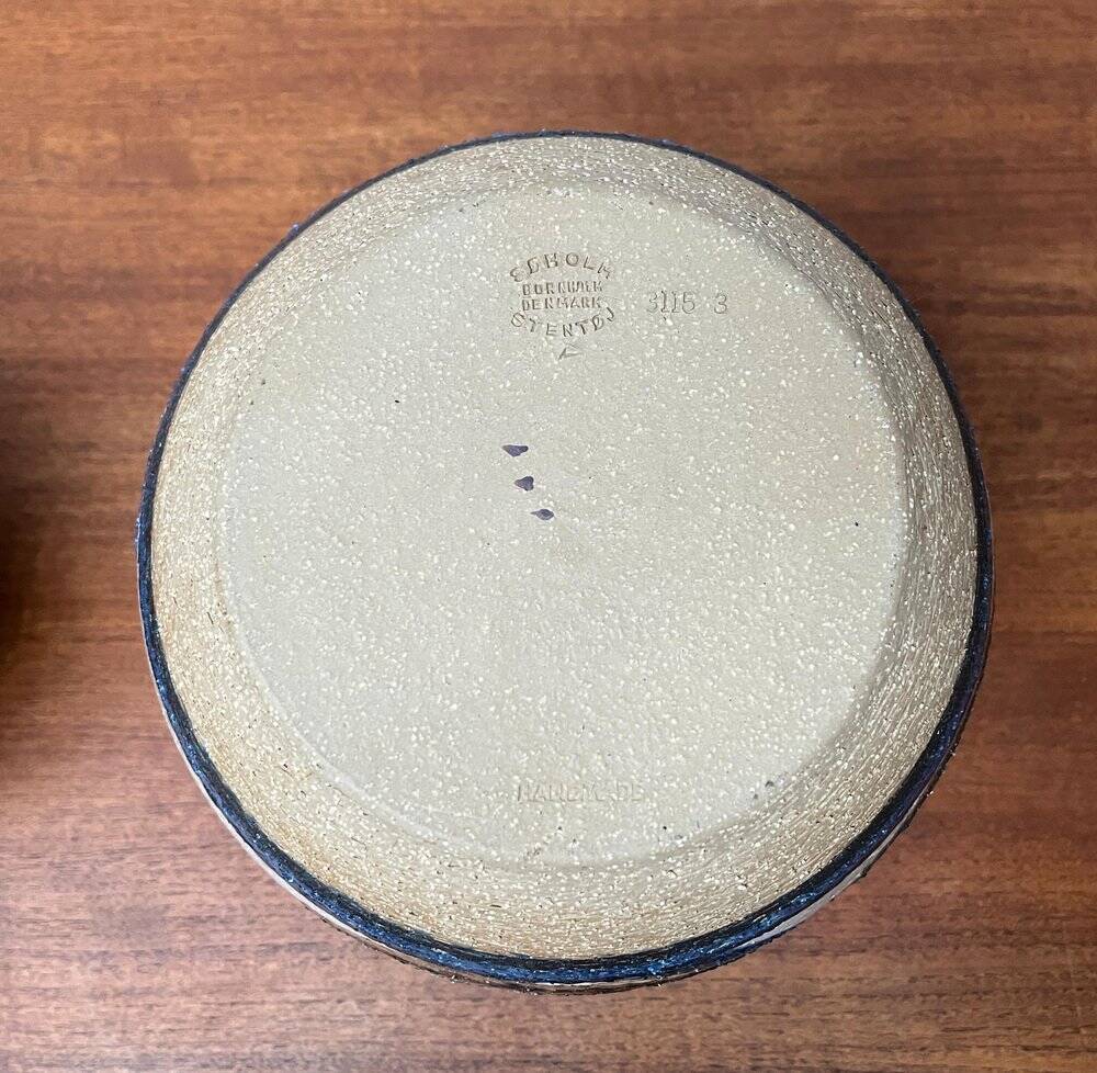 Cactus series round vases in ceramic from the mid-century modern Danish studio Søholm, 1960s, set of 2.
