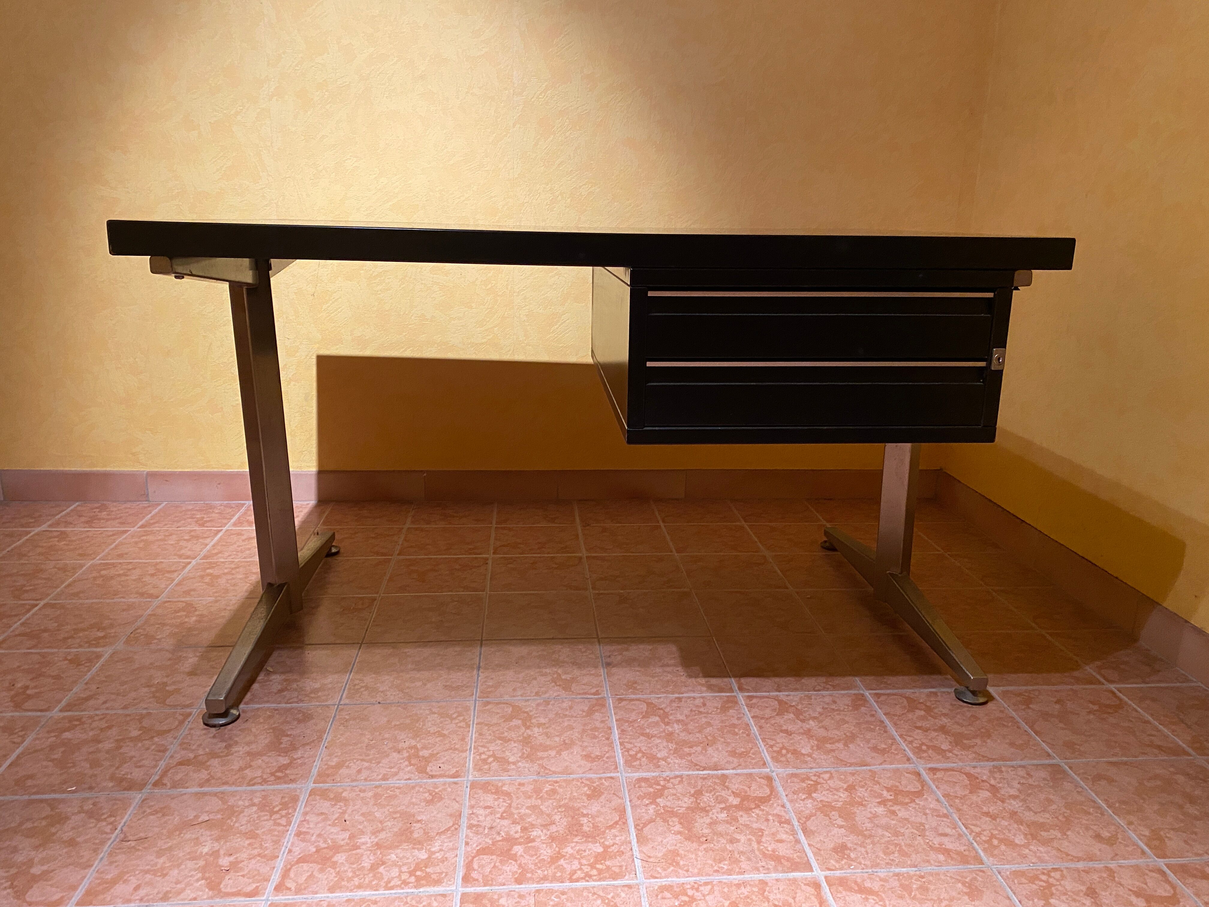 Office abbondinterni mahogany color almost black from the 70s.