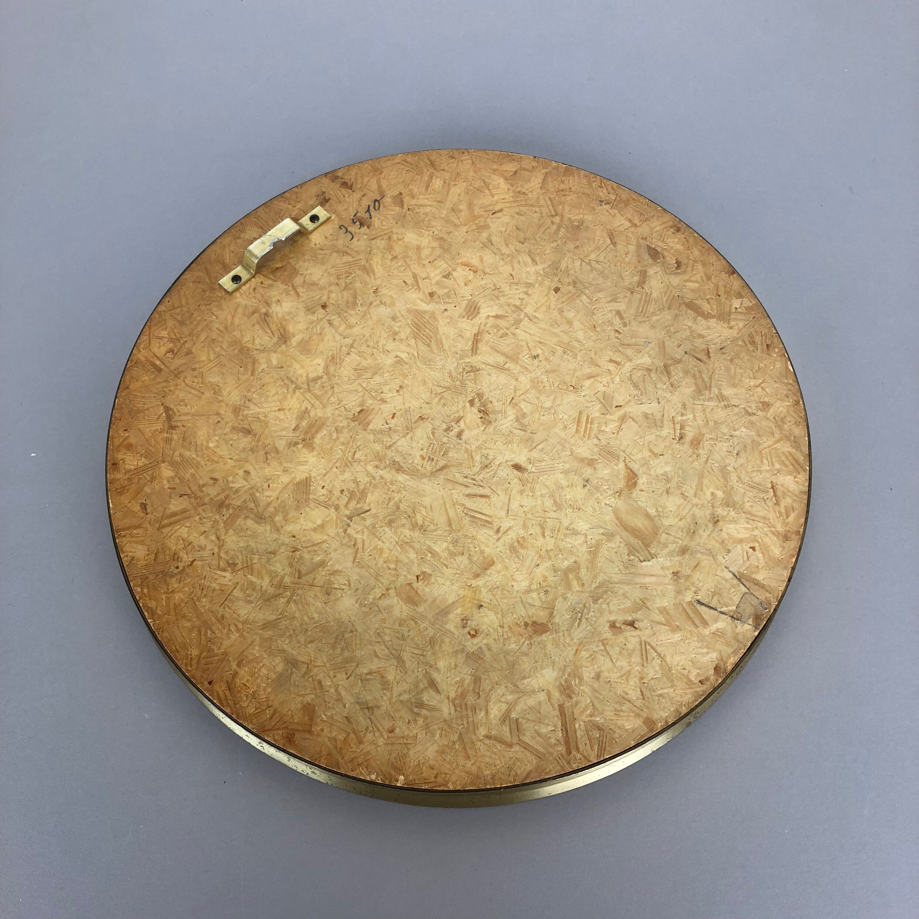 German modernist wall brass mirror Vereinigte Werkstätten München 1950s
