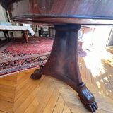 Empire mahogany marble pedestal table