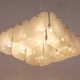 Very large square chandelier J.T. Kalmar with frosted glass panels, Austria, 1960s.