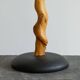 Table lamp acacia trunk oak 1950s