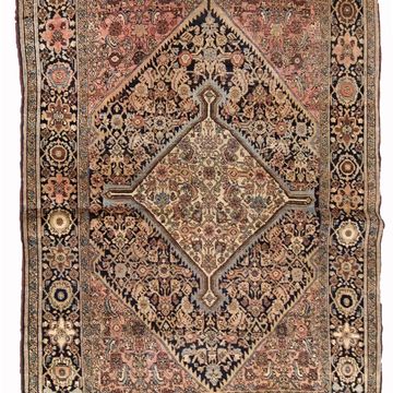 Handmade antique Persian Sarouk Farahan rug 103cm x 161cm 1880s