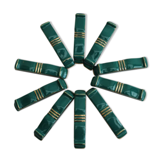 Set of 10 ceramic knife holders