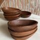 Lot de 8 bols vintage en bois