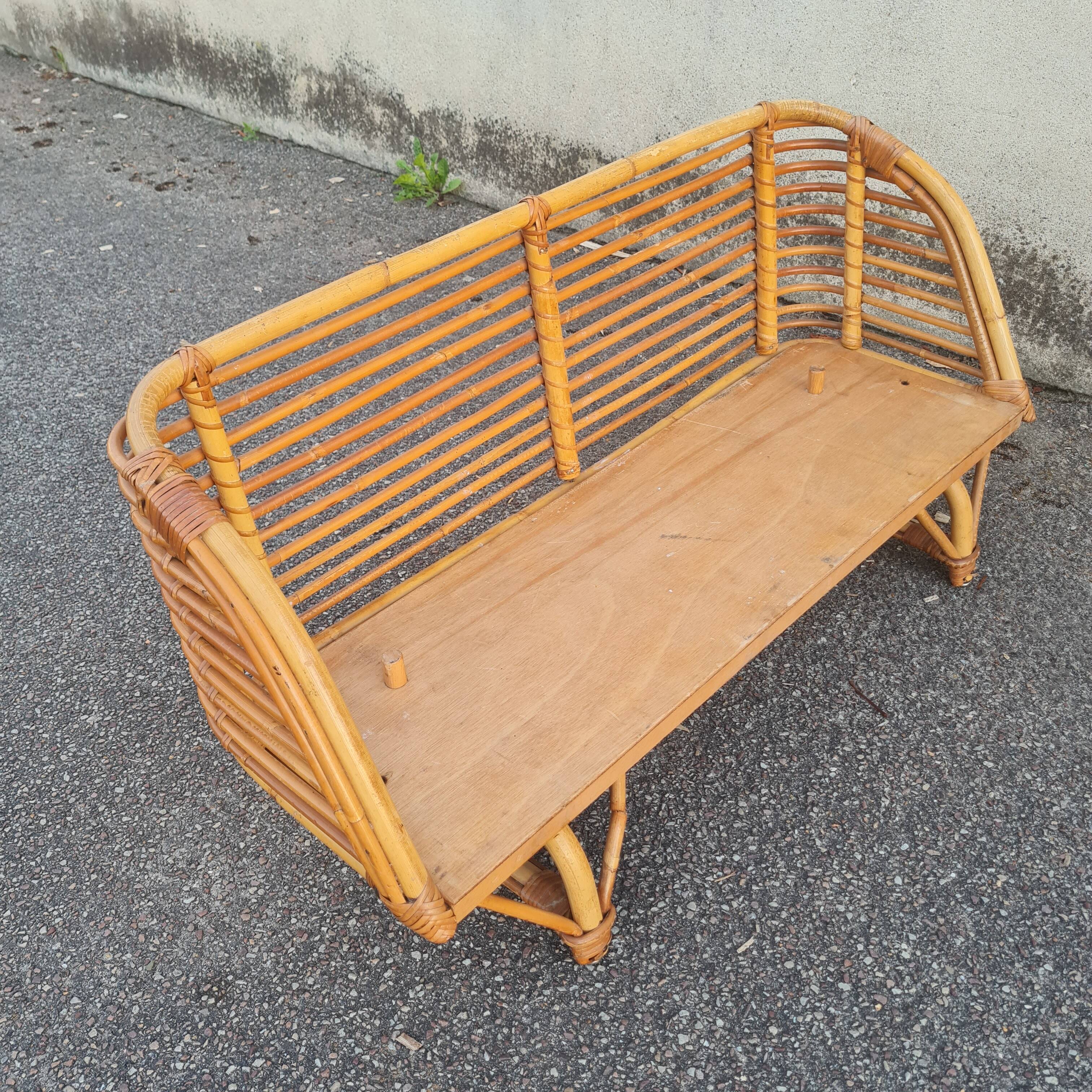 Rattan bed basket