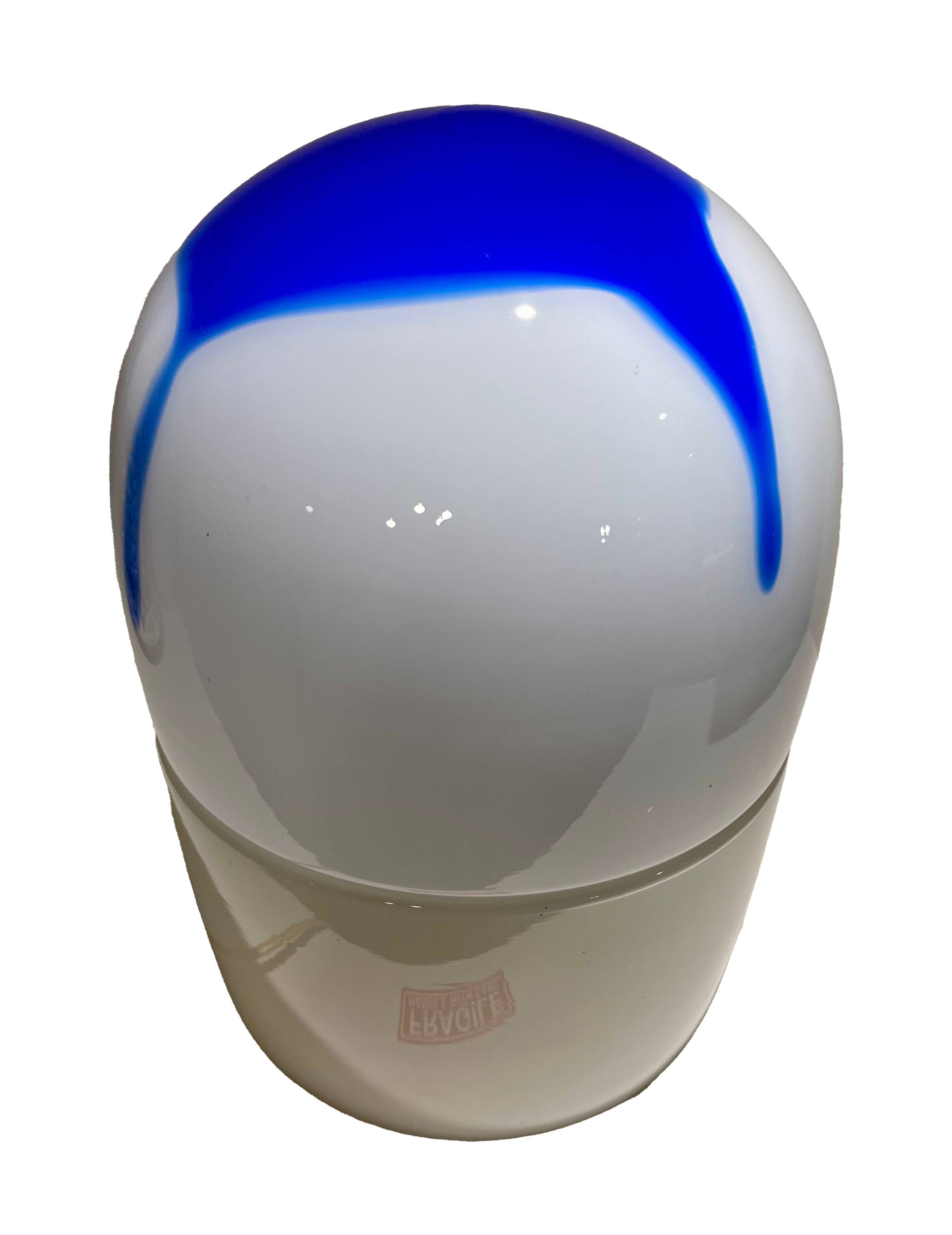 Italian glass lamp & blue stain