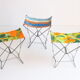 Nomad folding camping stools, France 1950s, set of three.