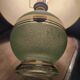 50s lamp with granite glass and gold trim