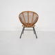 Rohe Noordwolde rattan lounge chair, The Netherlands 1950