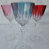 Colored crystal foot glasses