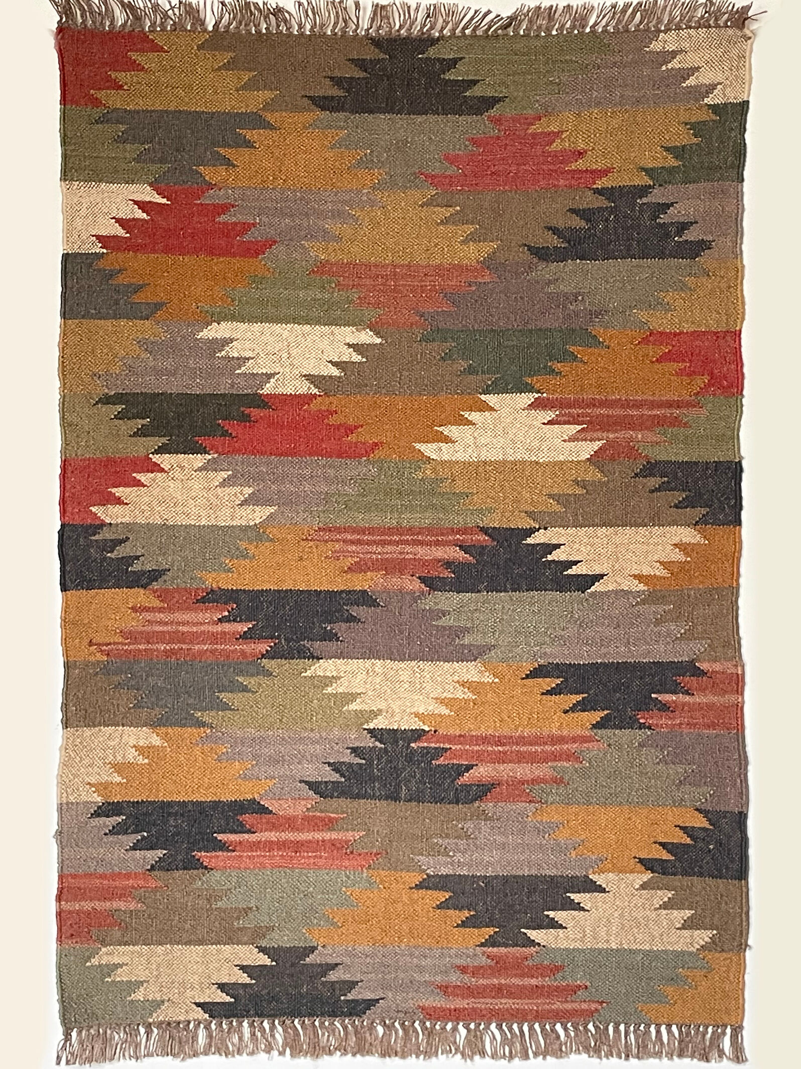 3 x 5, handmade jute-wool kilim rug, kilim carpet, 90x150cm