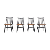 Ensemble de quatre chaises "Fanett" de Ilmari Tapiovaara pour Edsby verken, Suède 196
