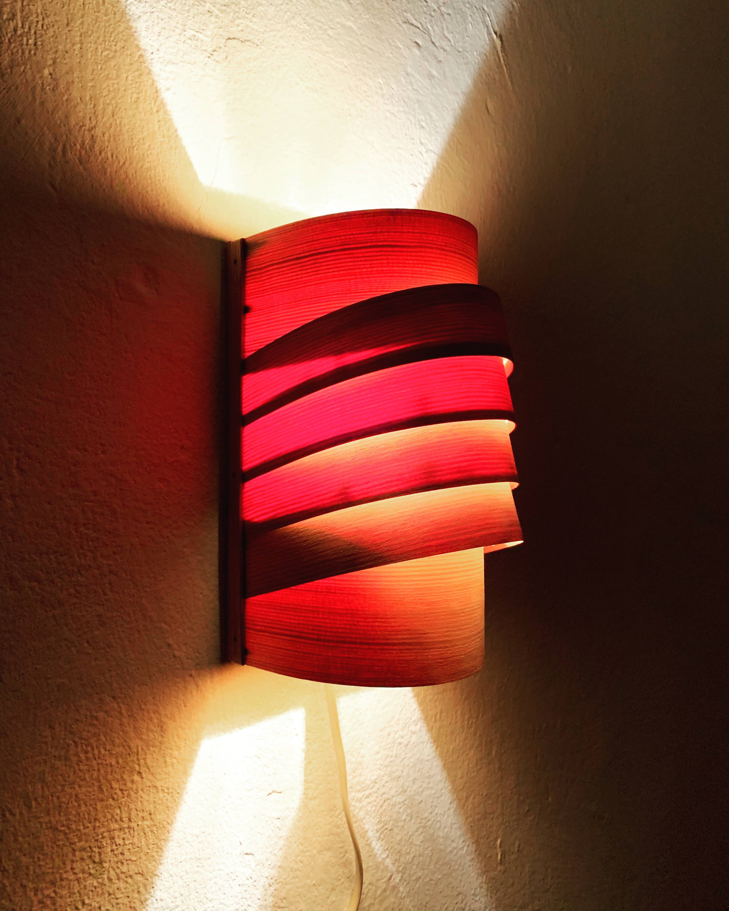 Swedish Wooden Wall Lamp by Hans Agne Jakobsson for Ellysett Markaryd