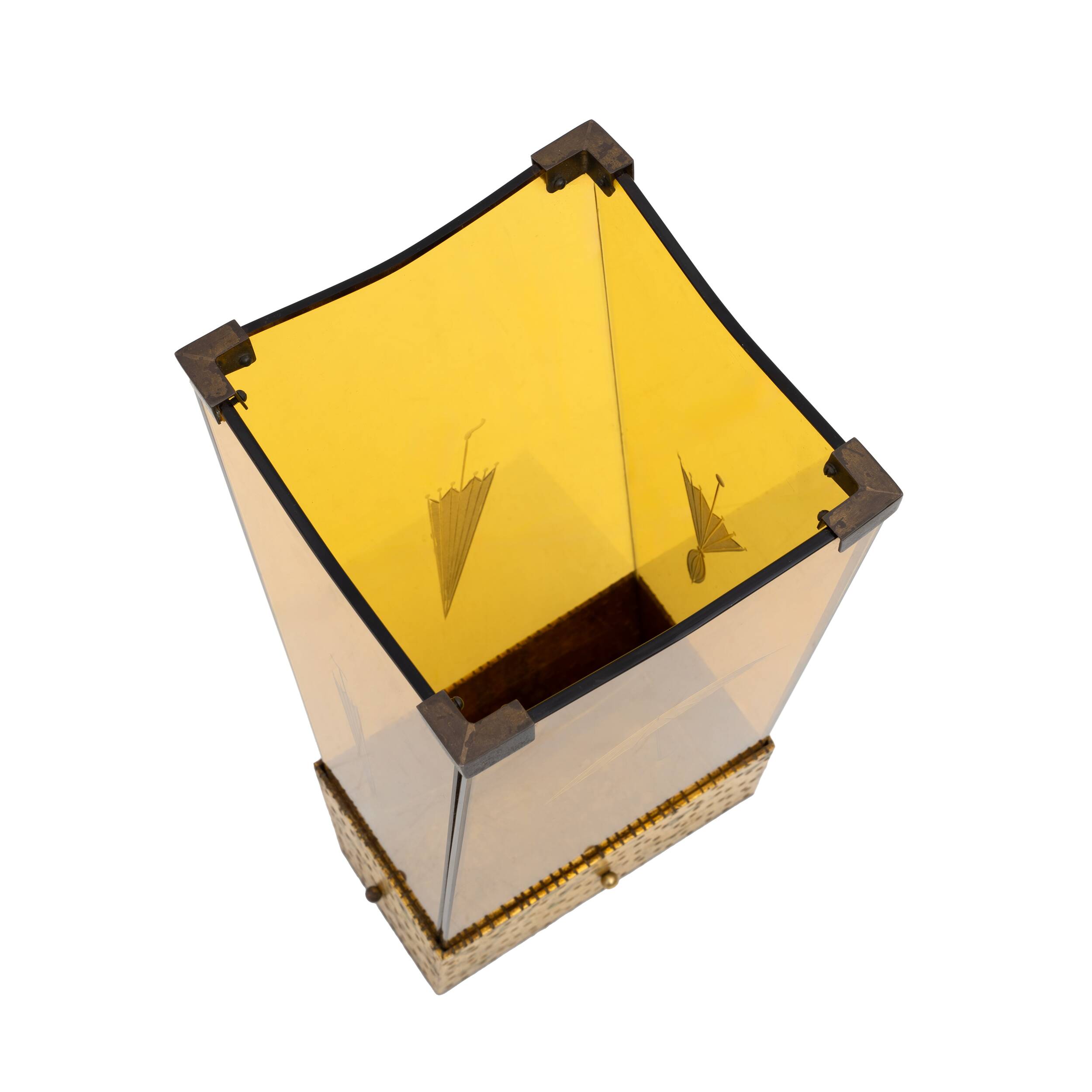 Attributed Pierluigi Colli MidCentury, Glass Umbrella Stand, Cristal Art