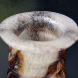 Spiegelau Crystal Glass Vase air Bubble Mesh Amber Glass    - NO hallmark   - 32cm tall