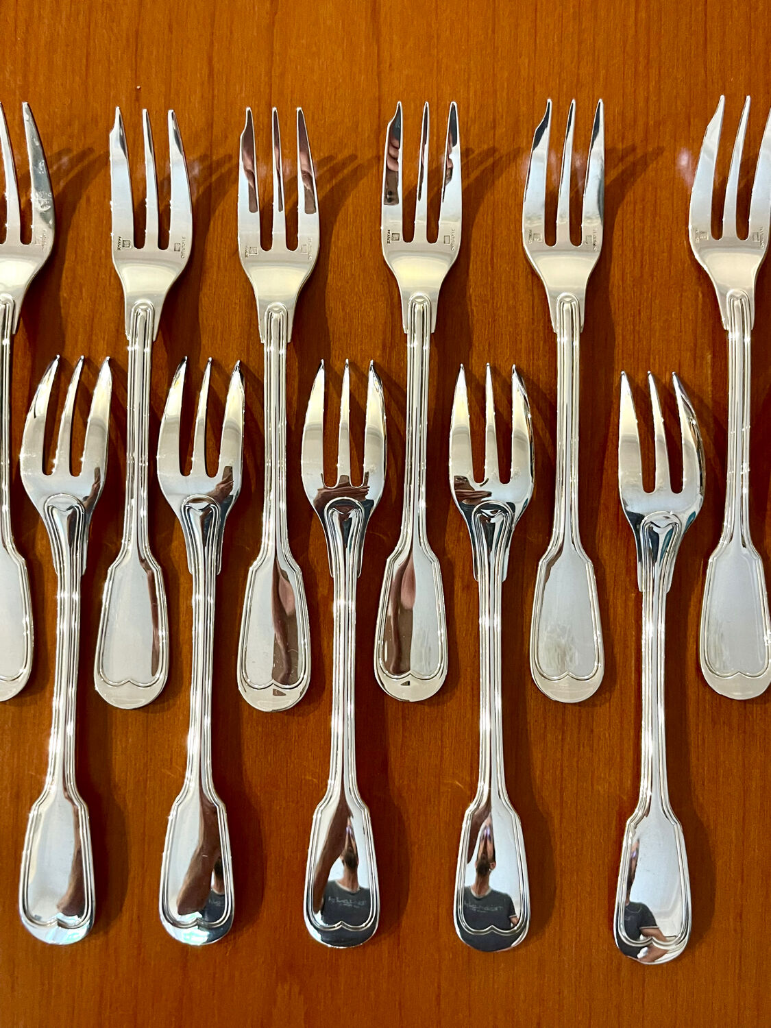 Christofle Chinon 12 cake forks and 1 pie server new condition