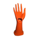Hand baguier soliflore ceramic orange