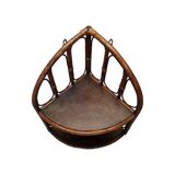 Vintage Rattan Wall Corner Etagere, 1960/70s