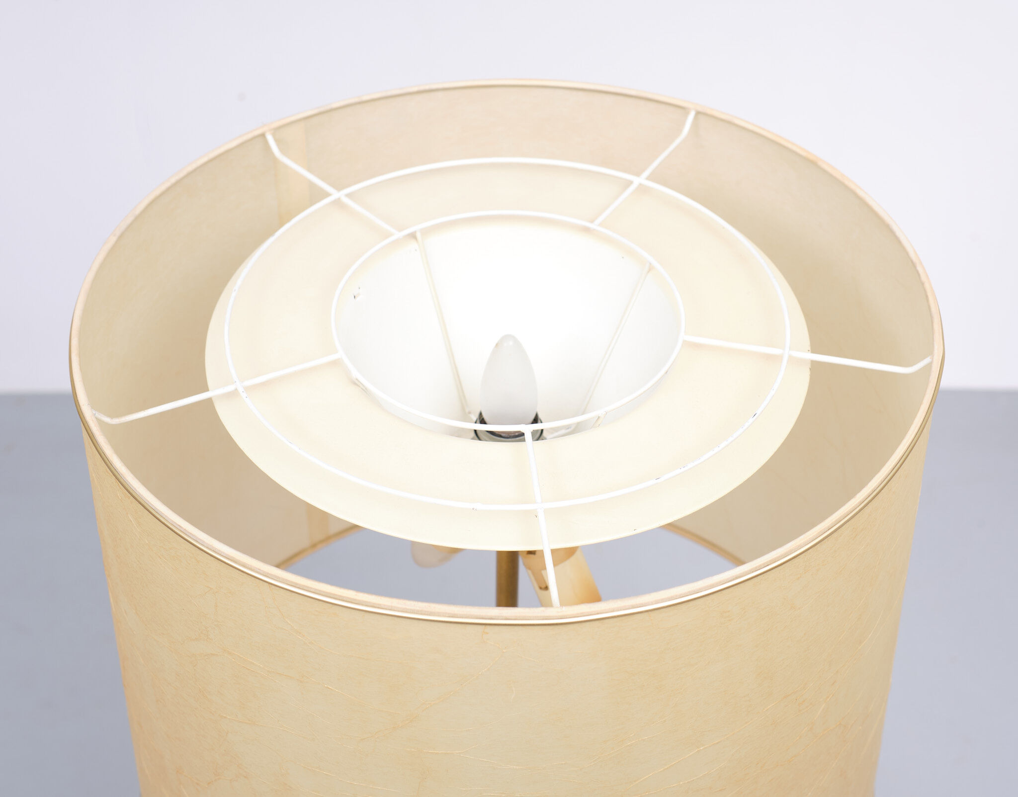 Hollywood Regency Suede Floor Lamp 1970s France