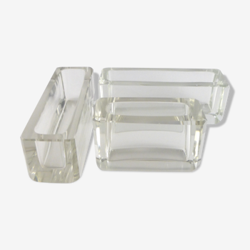 Suite de 3 vase 'centre-de-table' en cristal