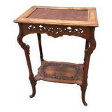 Pedestal table / harness red marble top
