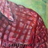 Painting "Self-portrait of the artist" J. Gaeremynck Salon artistes Français 1972