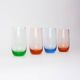 Set of 4 Italian Colorful Glasses, 1980s