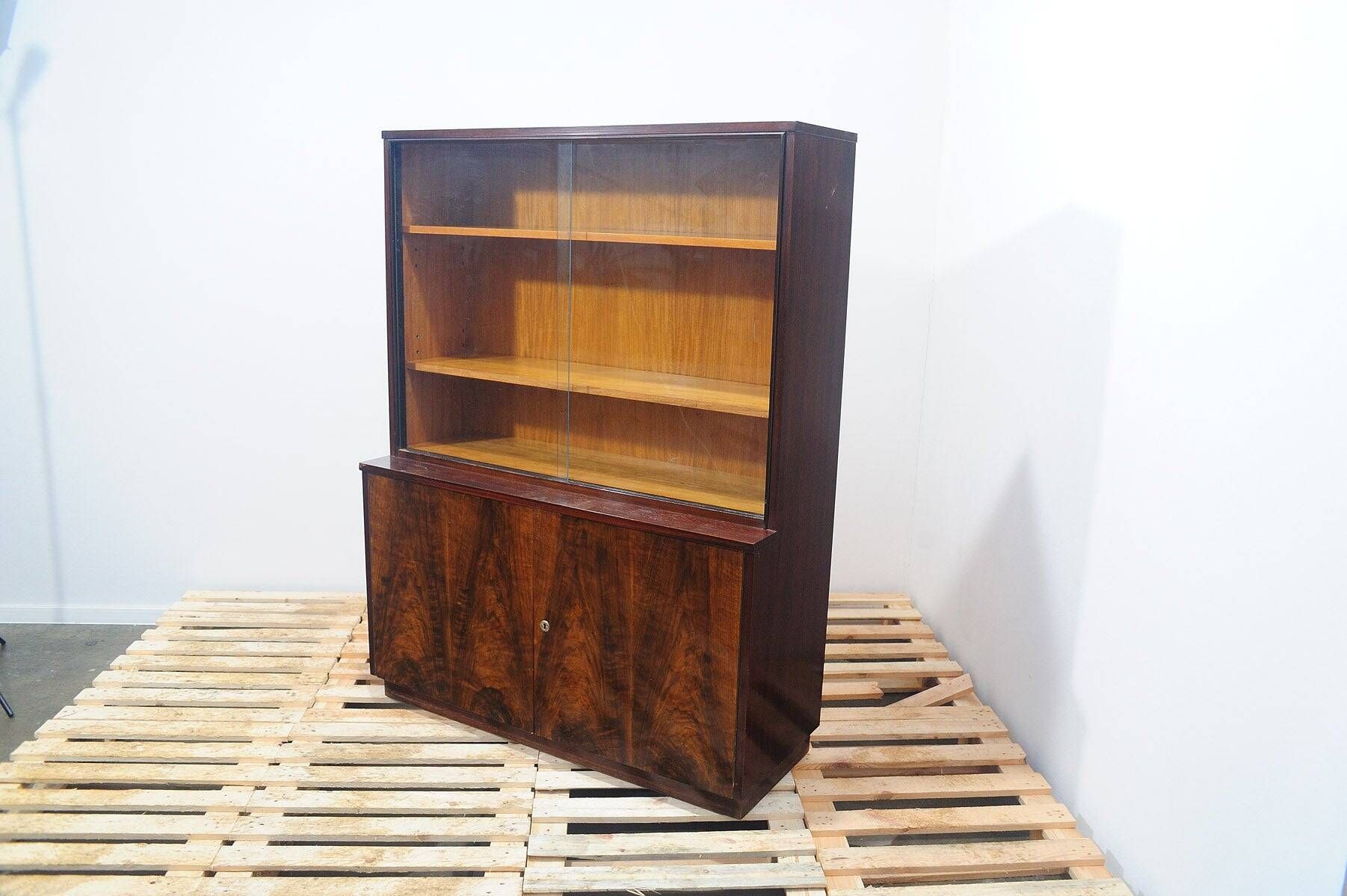 Mid-century modern bookcase by Setona, 1950s Czechoslovakia