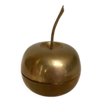 Ring size jewelry box apple brass