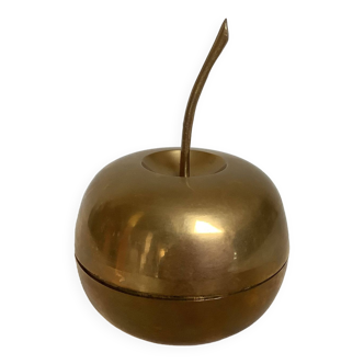 Baguier / boîte à bijoux en laiton figurant une pomme