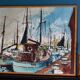 Original Swedish oil on canvas from the mid-century "Marina" by Steu (1971) - Framed