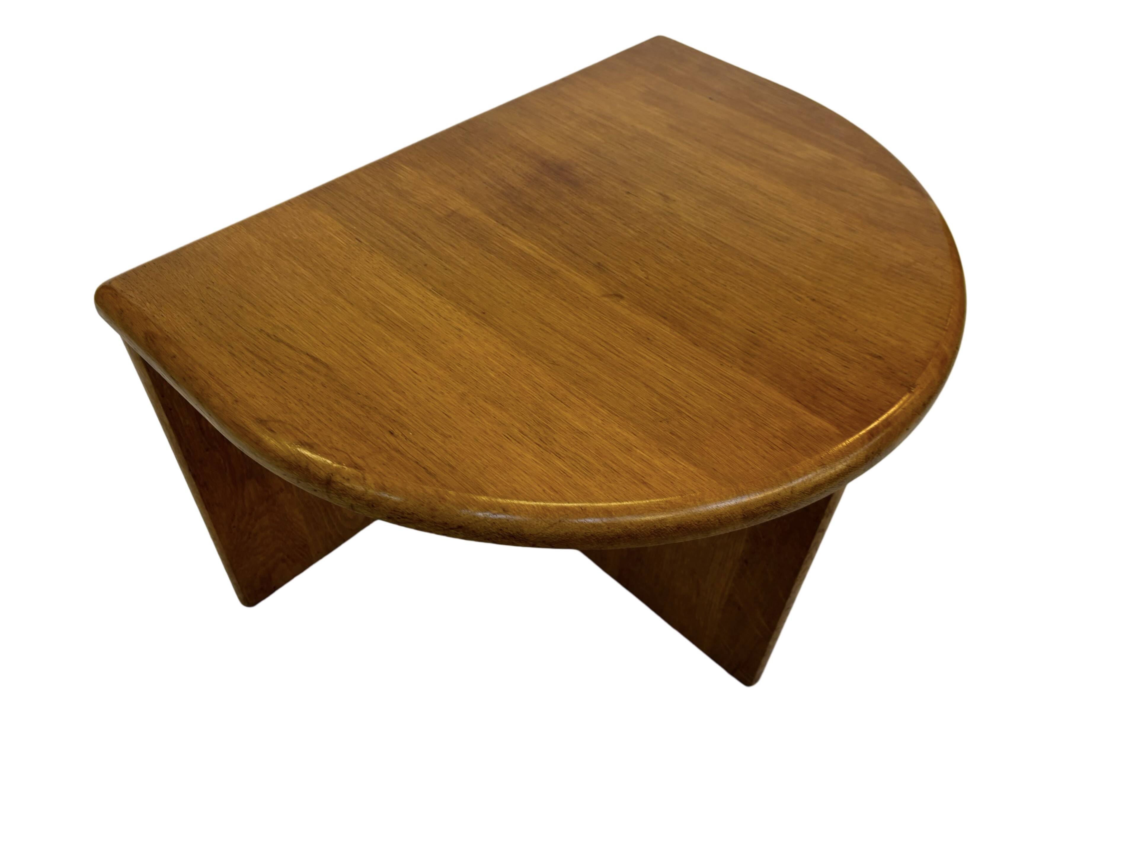 Vintage Side Table In Oak Minimalist 80's Design