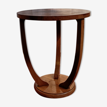 Art Deco walnut pedestal table